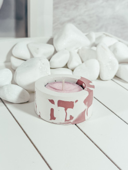 POJEMNIK GIPSOWY PINKY NA TEALIGHTY - MAŁY (1 SZTUKA)