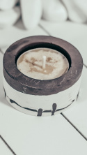 POJEMNIK GIPSOWY BROWNIE NA TEALIGHTY - DUŻY (3 SZTUKI)