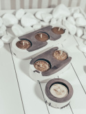 POJEMNIK GIPSOWY BROWNIE NA TEALIGHTY - ŚREDNI (2 SZTUKI)