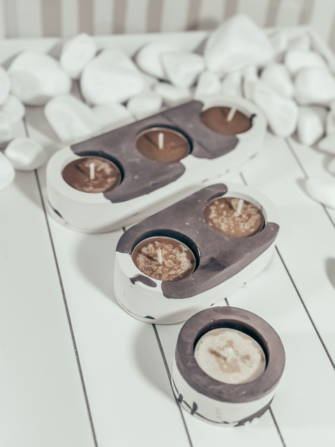 POJEMNIK GIPSOWY BROWNIE NA TEALIGHTY - ŚREDNI (2 SZTUKI) POJEMNIK GIPSOWY BROWNIE NA TEALIGHTY - ŚREDNI (2 SZTUKI)