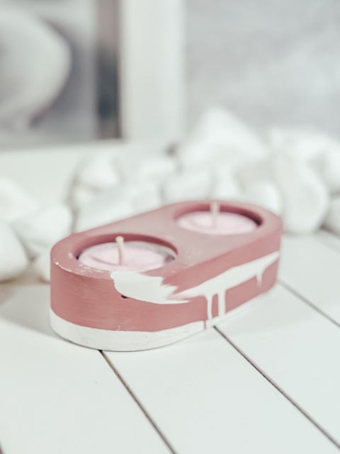 POJEMNIK GIPSOWY PINKY NA TEALIGHTY - ŚREDNI (2 SZTUKI) POJEMNIK GIPSOWY PINKY NA TEALIGHTY - ŚREDNI (2 SZTUKI)