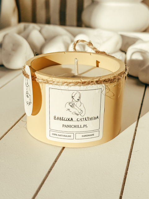 ŚWIECA BABECZKA CYTRYNOWA - ŚREDNIA 150 ML ŚWIECA BABECZKA CYTRYNOWA - ŚREDNIA 150 ML